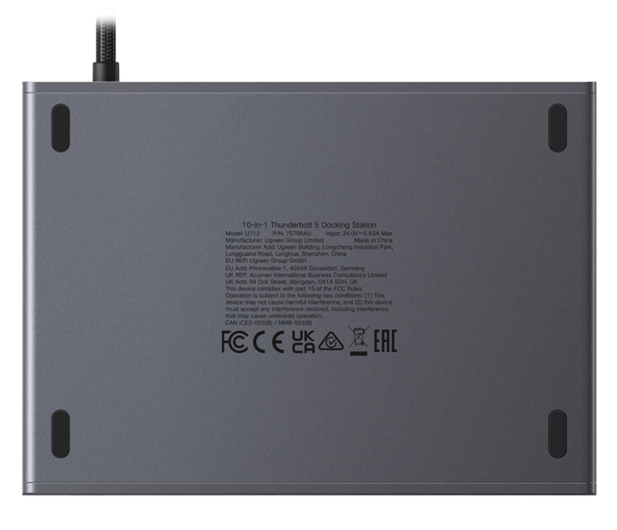 UGREEN Stacja dokująca 9w1 Maxidok U712 Thunderbolt 5 140W - 1513066 - zdjęcie 8